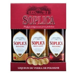 Coffret pour 3 bouteilles de liqueur de vodka Soplica 20cl