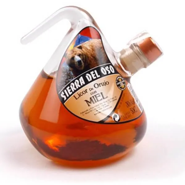 Bouteille de liqueur au miel d'Orujo - Format Porrón - 50cl.