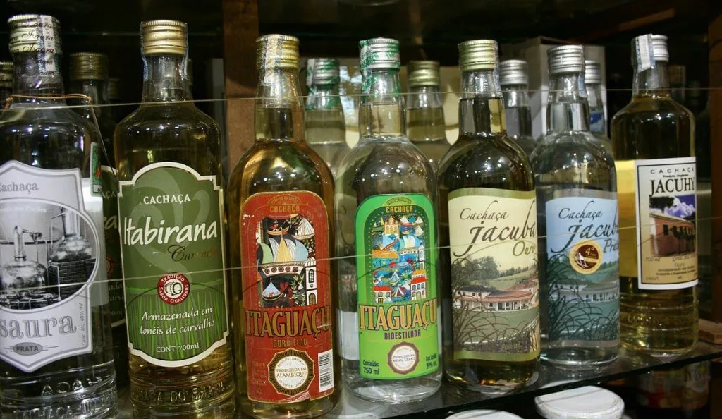 Bouteilles de Cachaça du Brésil