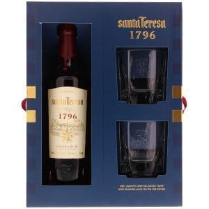 Coffret Rhum Santa Teresa 1796 avec 2 verres