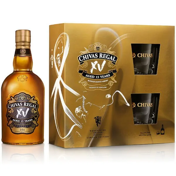 Whisky Chivas XV - Coffret avec 2 verres