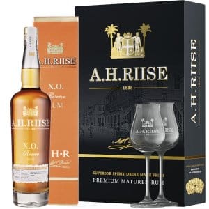 Coffret AH Riise XO Reserve avec 2 verres de dégustation