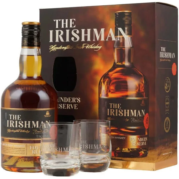 Coffret Irishman Founder's Reserve avec 2 verres