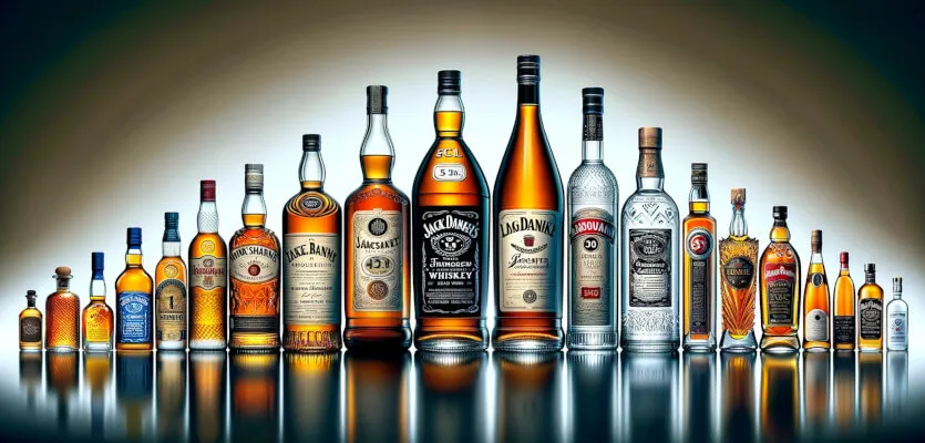Bouteilles de différentes tailles - photo d'illustration